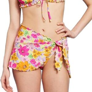 Wild Fable Floral Bikini Set with Skirt Cover-Up